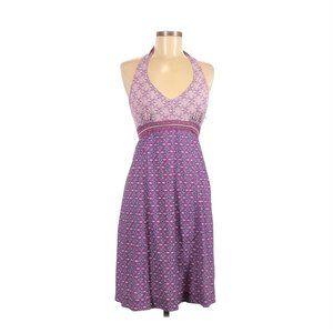 💜Athleta Pack Everywhere Halter Dress Purple Print-Size 4 Excellent Condiiton!